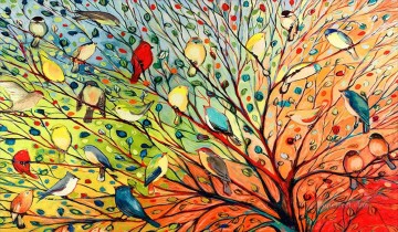 Animal Painting - pájaros en primavera pájaros